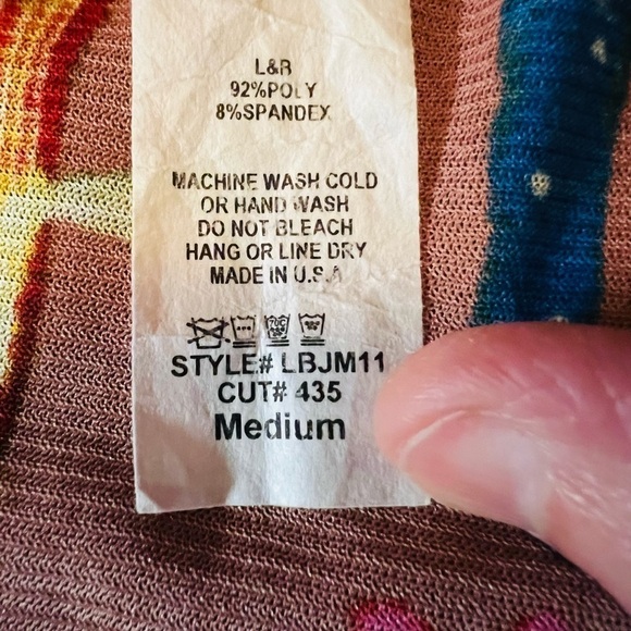 L & B LUCKY & BLESSED COLORFUL CACTUS SHEER KIMONO SIZE MEDIUM - Picture 7 of 9